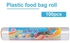 100 piece Food Storage Bag Roll Set Clear 25.5 x 5.5cm