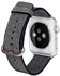 Neworldline Sports Woven Nylon Silicone Bracelet Strap Band For Apple Watch 42mm -Black