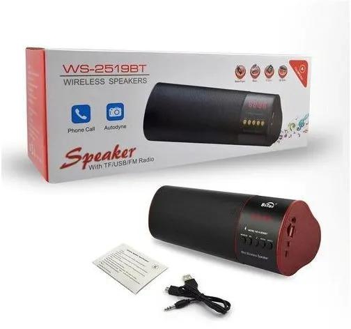 Wster 2519BT Portable Wireless Speaker, MP3 Player & Radio black