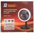 Sonik 5" Rechargeable Mini Table Fan With Round Led Lamp