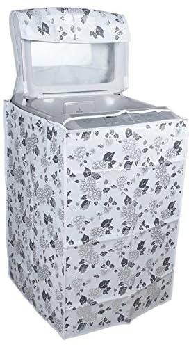 Classic® LG Top Load Washing Machine Cover Suitable For 8 Kg, 8.5 Kg, 9 Kg, 10 Kg (63cms X 63cms X 93cms) Half White & Grey