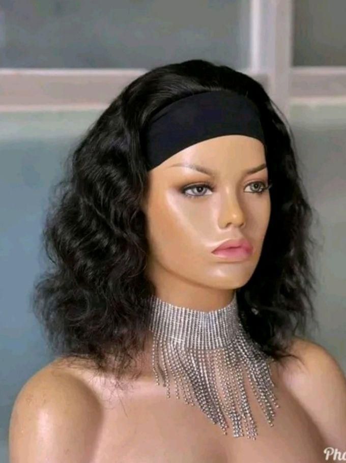 Fashion Soft Curly Semi Human Headband Wig +Free Gift Inside!