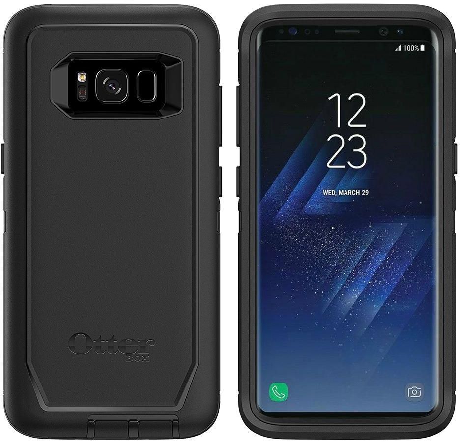 For Samsung Galaxy S8 Plus G955 - Defender Hybrid Case with Holster - Black