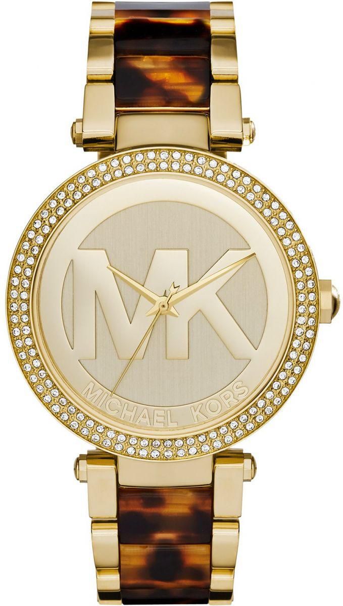 Michael Kors Parker Women's Champagne Dial Stainless Steel Band Watch - MK6109