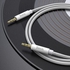 Hoco UPA19 - DC 3.5mm To 3.5mm Auxiliary Cable (Length = 1M), Compatible with Mobile, Tablet, iPhone, Samusng, Xiaomi, Oppo, Huawei - Silver