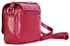 Natural Leather Cross Bag - Red