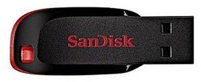 Sandisk Cruzer Blade Flash Disk - 32GB - Black & Red