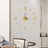 DIY Wall Clocks 3D Mirror Stickers Large Wall Clock -Gold