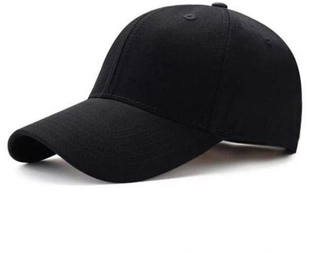 Plain Cap For Adults, Unisex - Black