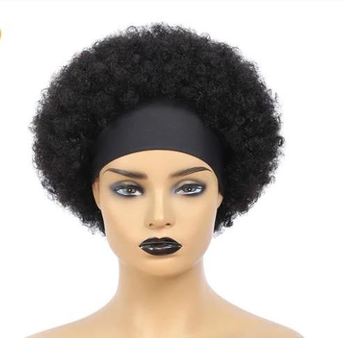Afro Della Black Headband Wig