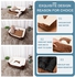 DEO KING Foldable Square Pet Bed With Pet Pillow Brown 60*45*15cm