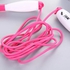 Plastic Silicone Jumping Rope With Digital Counter - Pink And White