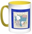 Love You Mom Printed Coffee Mug Blue/Yellow/White