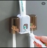 Wall Attachable Toothbrush Holder And Toothpaste Dispenser