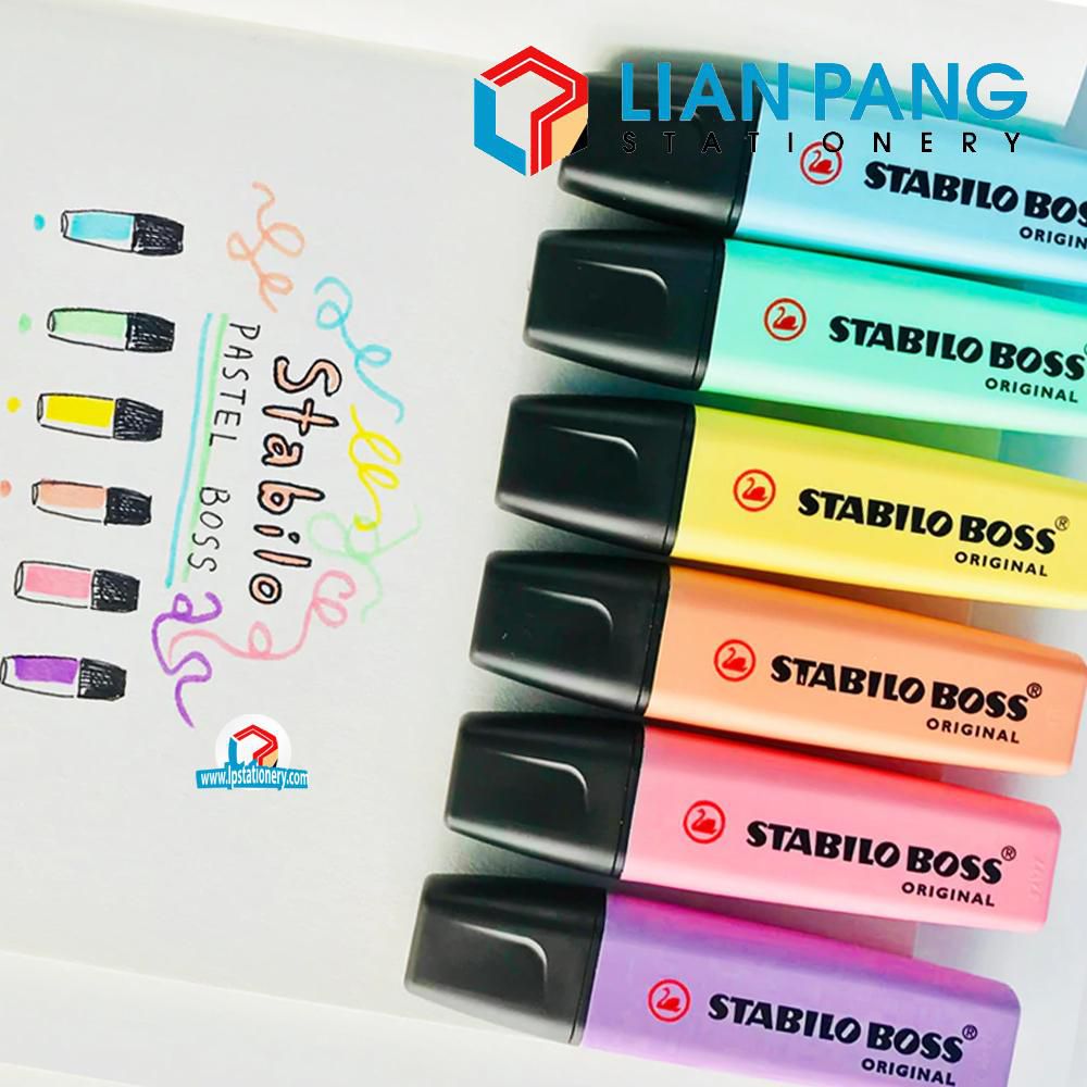 Lpstationery Stabilo Boss Highlighter Pen Neon Pastel Colour (6 Colors)