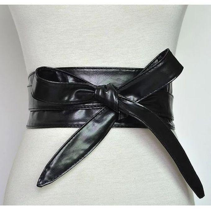 Leather Waist Belt Black Fashion Belt