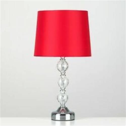 Table Lamp, Silver/Red - QU9
