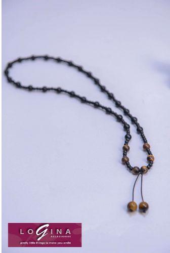 Logina Accessories Beads Necklace - Black
