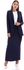 Esla Elegant Side Pockets Pencil Skirt With Back Slit - Navy Blue