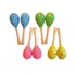 8” Colorful Wooden Maracas Shakers Rattle Percussion Rhythm Toy For Band Party Fun - 2 PCs