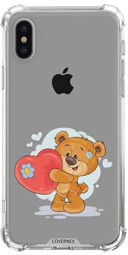 Shockproof Protective Case Cover For Apple iPhone X Teddy Bear Heart