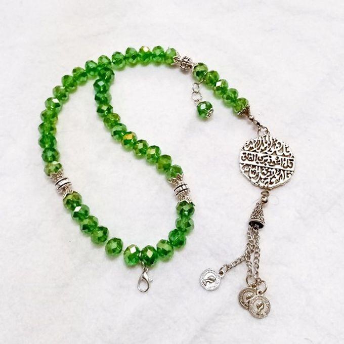 A Beautiful Prayer Beads Of Green Crystal Beads