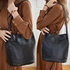 Iswee Genuine Leather Bucket Bags Hobo Shoulder Bags Purse and Handbags for Women