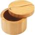 Wood Spice Jar Sugar Dish Storage Bowl Seasoning Box+Lid +Spoon Home Decor