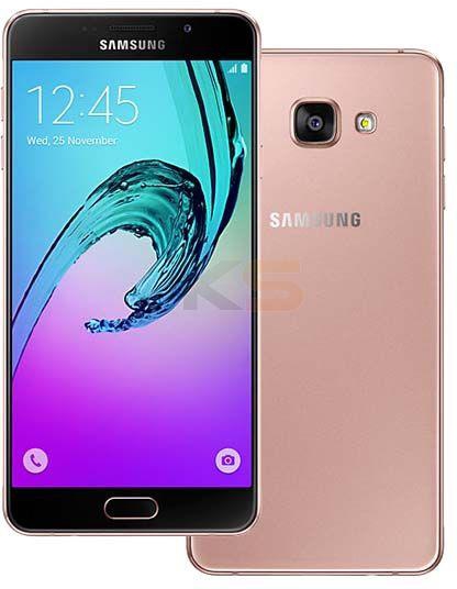 Samsung A710F Galaxy A7 Duos (5.5'' Screen, 3GB RAM, 16GB Internal, Dual SIM, 4G LTE) Pink Smartphone