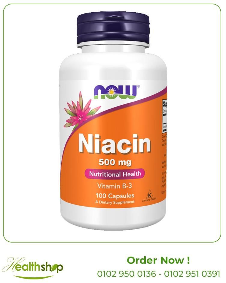 Niacin (vitamin B3 ) 500 mg - 100 Capsules