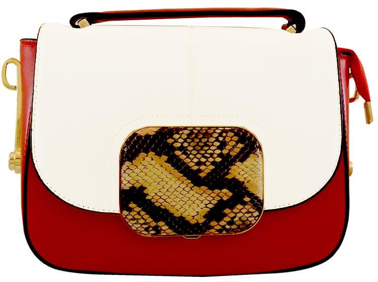 Kasa Ladies Shoulder Bags Red and White