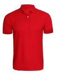 Fashion Pure Cotton Polo T-shirt-red