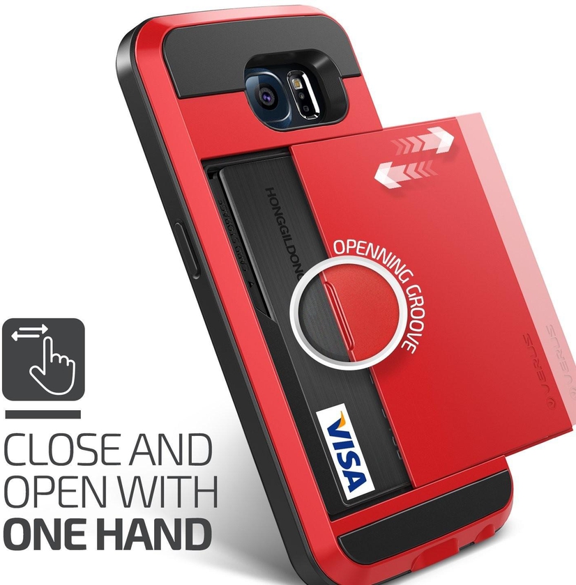 Verus Samsung Galaxy S6 Case Damda Slide . Red.