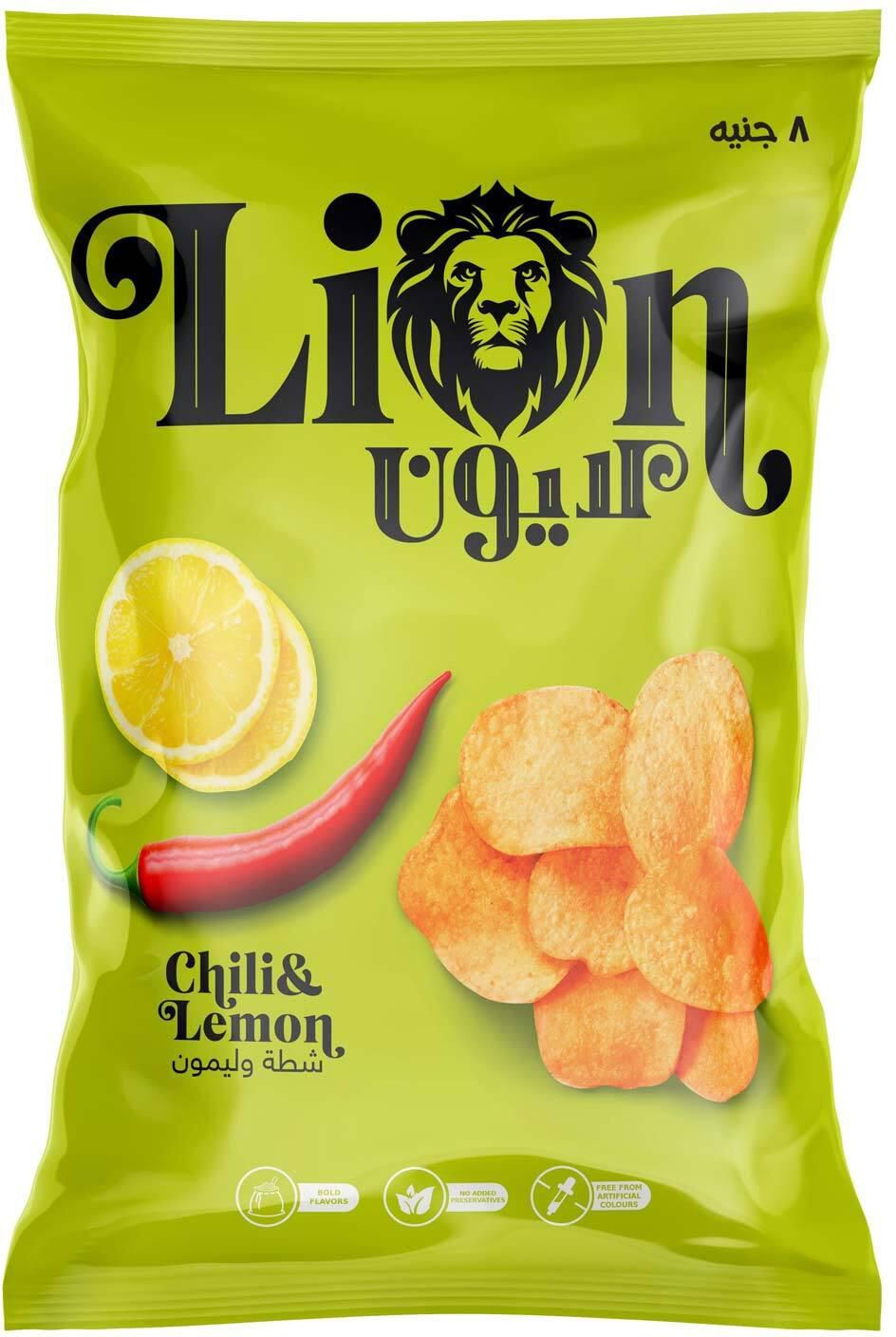 Lion Chili &amp; Lemon Chips - 82 gram