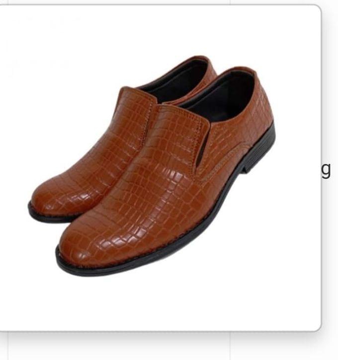 Genuine Leather Slip On Shoes - Havana