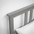 HEMNES Bed frame with 4 storage boxes - grey stained/Leirsund 160x200 cm