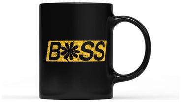 Boss Printed Coffee Mug Black/Gold 250ml