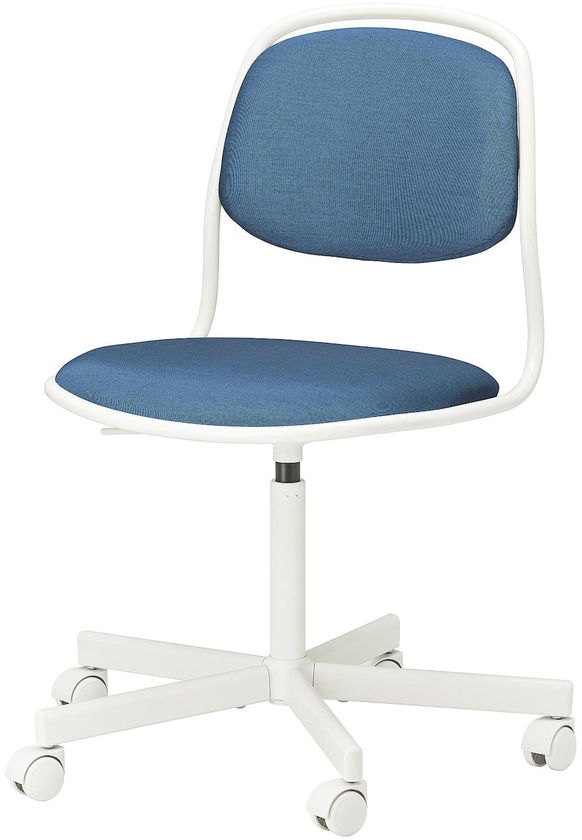 ÖRFJÄLL Swivel chair - white/Vissle dark blue