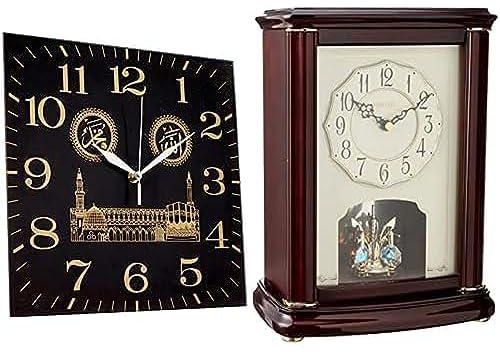 Bundle of Solo Clock black and gold 30 cm + Quartz round wall clock sea decorative for living room, kitchen, bedroom, office room - multi color - 30 cm