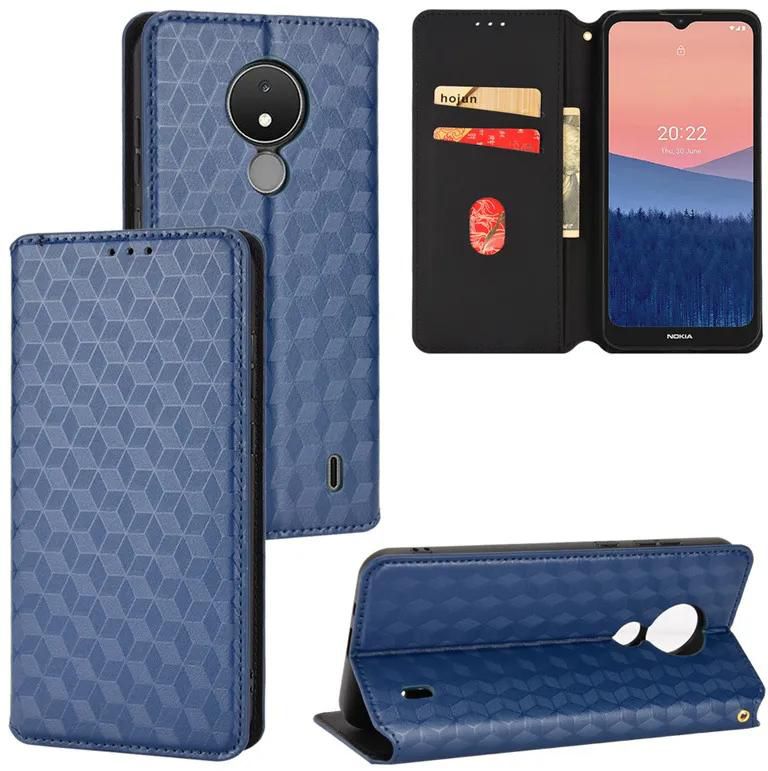 PU Leather Flip Cover for Nokia C21 C21 Plus C100  C200 Phone Case Built in Kickstand Card Holder Magnetic Closure Folio Protective Cover