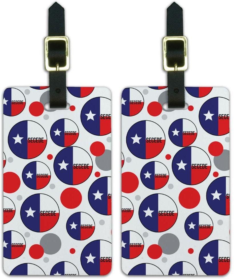 Graphics & More Luggage Suitcase Carry-on Id Tags-Texas Secede State Flag, White