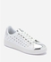 Shoe Room Casual Leather Sneakers - White/Silver