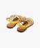 Metallic Bronze and Yellow Caged Sandals
