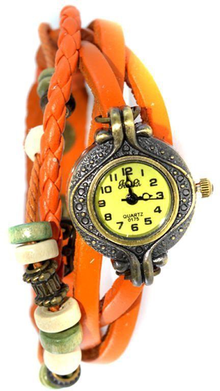 Leather Watch - Orange