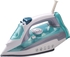 Impex Ibs 403 2000W Electric Steam Iron Box With 360 Degree Plaint Swivel Cord Water Spray Ceramic Coated Sole Plate Over Heat Protection With Temperature Settings, White &amp; Blue