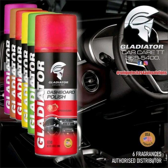 Gladiator Car Dashboard Polish& Spray 450ml Different Flavors Vanilla Lemon & Strawberry