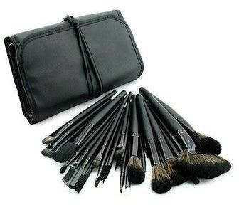 32-Piece Cosmetic Makeup Brush Set With Case Black