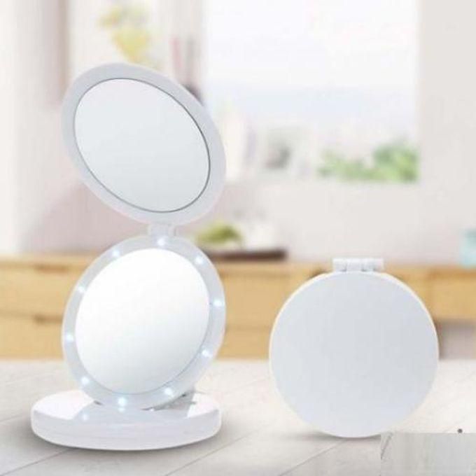 A Mirror Has Two Surfaces - One That Displays The Actual Size And The Other With 5x Magnification.