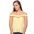 TrendyolMilla Yellow Polyester Off Shoulder Blouse For Women