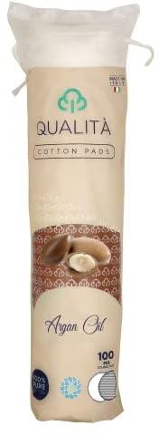 Qualita cotton pads with argan oil 100 pieces double face